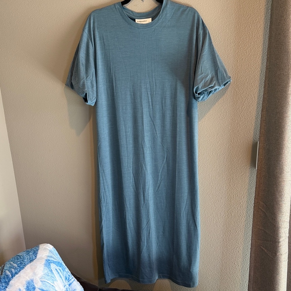 Icebreaker Slate Blue Short-Sleeve T-Shirt Dress
